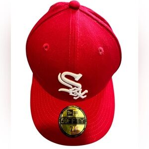 Chicago White Sox Red and Gray 59FIFTY Cap size  7 1/2
